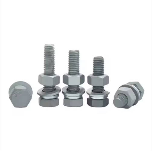 Grade 8 High-Strength Hot-Dip Galvanized Hex Head Bolt Set with Nuts